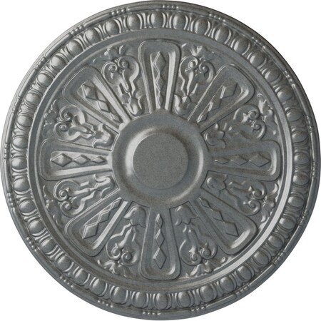 Raymond Ceiling Medallion (Fits Canopies up to 5 3/8"), Hand-Painted Platinum, 18"OD x 1 1/4"P